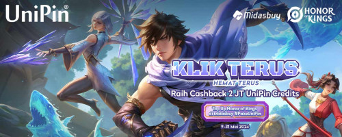 Klik Terus, Hemat Terus! Top Up Honor of Kings #PakeUniPin di Midasbuy & Raih Bonus Cashback hingga 2 JT!